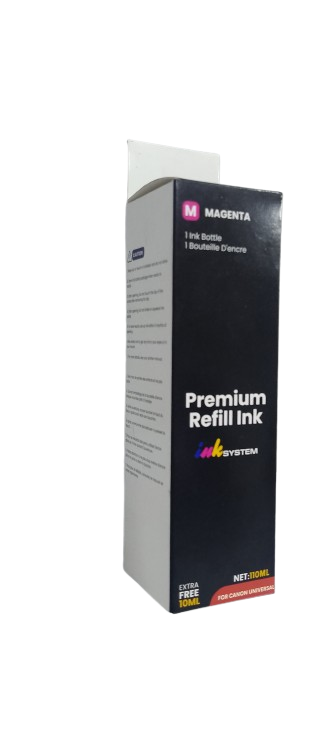 Premium Magenta Refill Ink – Vivid Color. High Yield. Reliable Performance. Premium 110ML Magenta Refill Ink Bottle for Canon and HP printers