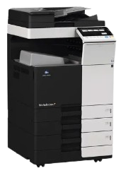 Konica Minolta Bizhub 368 monochrome A3 multi-function copier with touchscreen panel