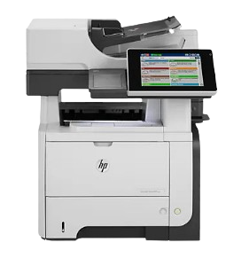 HP LaserJet 500 multifunction printer with touchscreen and automatic duplex printing