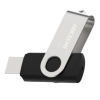 Hiksemi 32GB USB 2.0 flash drive with swivel metal cover for data storage and transfer