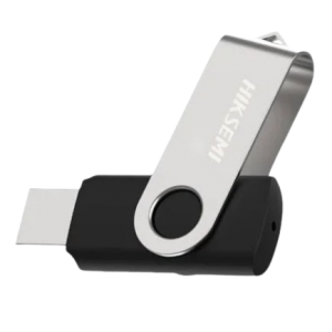 Hiksemi 32GB USB 2.0 flash drive with swivel metal cover for data storage and transfer