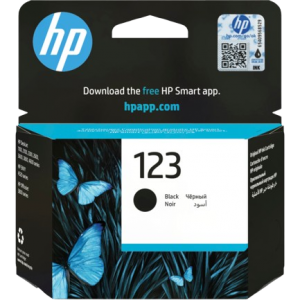 HP 123 Original Black Ink Cartridge for DeskJet and OfficeJet printers