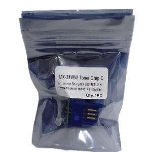 MX-31WW Cyan Toner Chip for Sharp MX series printers compatible replacement