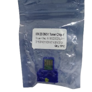 MX 23/36/51 Yellow Toner Chip compatible with Sharp MX series printers