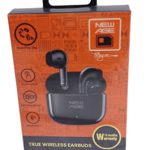 Newage True Wireless Earbuds with Bluetooth 5.3 and touch control in charging case
