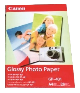 Canon GP-401 A4 Glossy Photo Paper pack – 190gsm, 20 sheets for high-quality inkjet photo printing