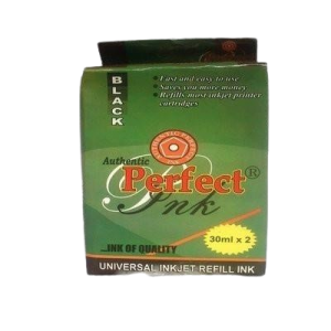 Authentic Perfect Black Ink Bottles – 30ml x2 for universal inkjet and copier use