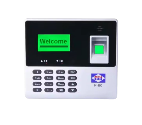 P-80 Fingerprint Attendance Machine – No Software Needed | Built-In Battery | USB Report Export