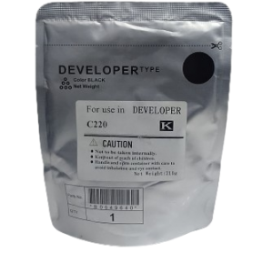 C220 Black Developer toner refill sachet, 210g for sharp monochrome print output
