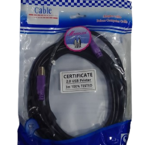 3mm USB 2.0 printer and adapter cable with gold-plated connectors for computers, printers, and peripherals