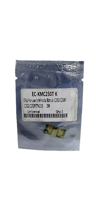 EC-KMC250T Black Toner Chip – Universal Chip for Minolta Bizhub C250/C252 Series EC-KMC250T Black Toner Chip for Minolta Bizhub C250/C252 – 20K Universal Yield