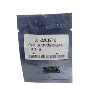 EC-KMC35T Cyan Toner Chip – 6K Page Yield for Minolta Bizhub C35 (TNP22 Compatible)