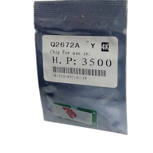 HP Yellow Toner Chip Q2672A – replacement chip for HP 3500 printer toner cartridge