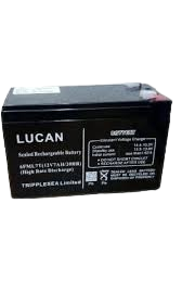 Lucan 7AH 12V UPS Battery – sealed lead-acid, maintenance-free, for UPS and appliances
